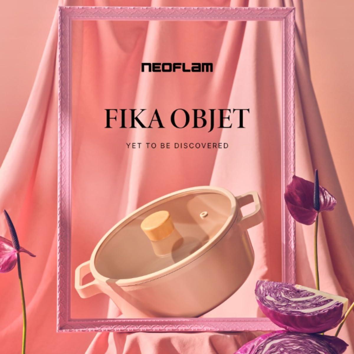 image:imageFIKA Kitchen Nonstick 158QT Low Stock Pot with Lid Healthy Cooking Non Stick Casserole Induction Compatible Cookware Stew Soup Noodle Ramen Made in Korea 87 22cm57 Quarts
