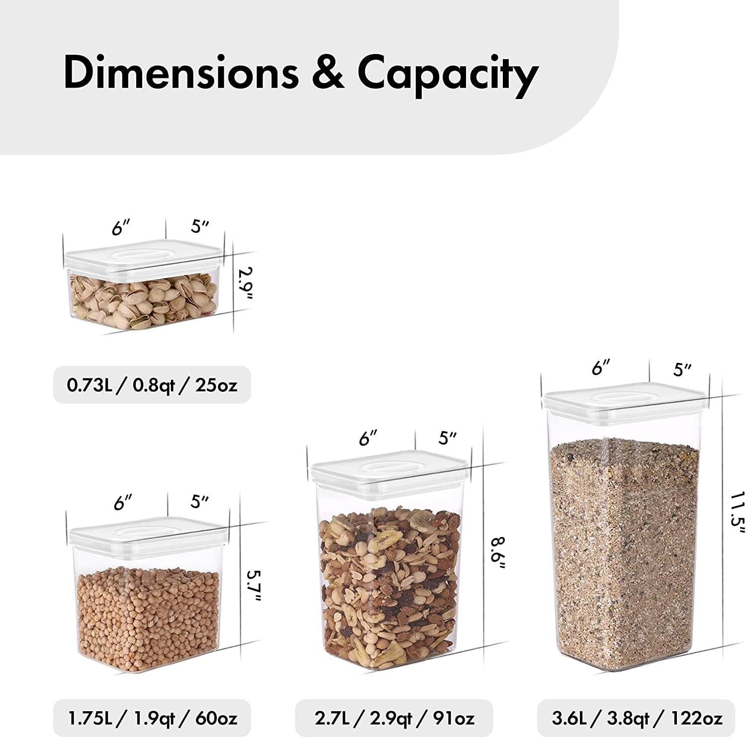 image:imageNeoflam Airtight Smart Seal Food Storage Container Set of 3 Crystal Clear Body Modular Stackable Nestable Design Easy to Clean BPA Free 175L Rectangular27L