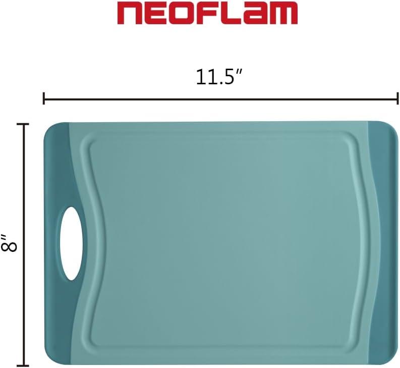 image:imageNeoflam Flutto Poly Cutting Board Purple Durable Plastic KnifeScratch Resistant Large Handle Kitchen Essential 115 x 8 x 04 inchesBlue