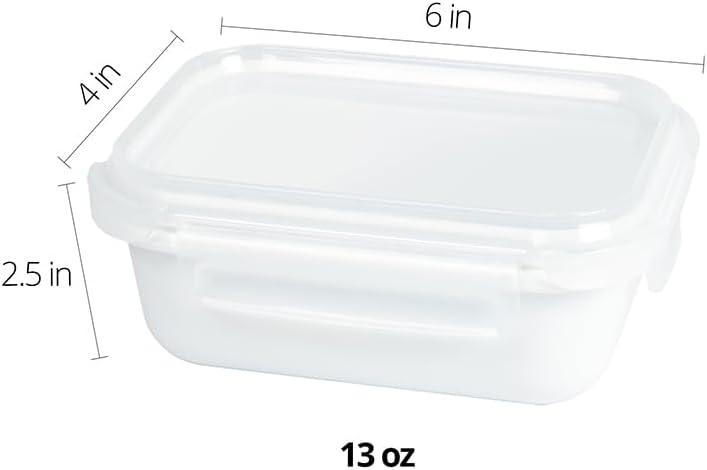 image:imageNeoflam Opal Glass 13oz Rectangular Food Storage Transparent Lid