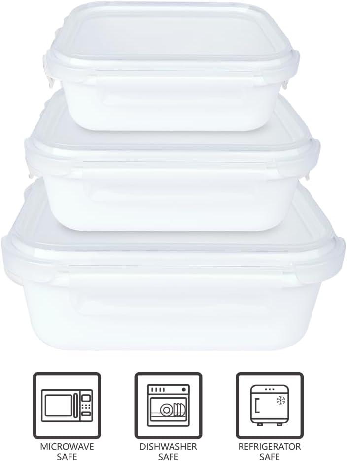 image:imageNeoflam Opal Glass 13oz Rectangular Food Storage Transparent Lid