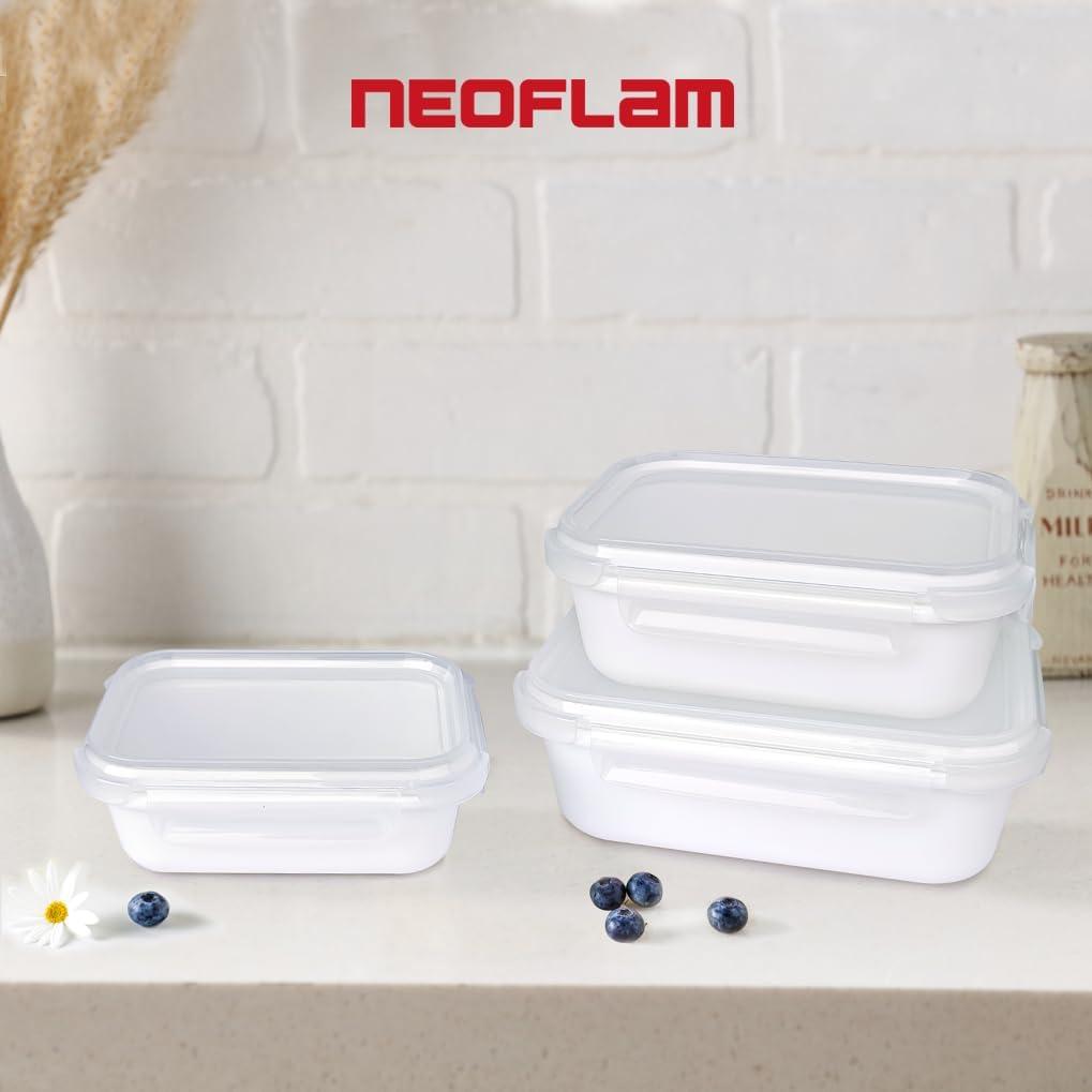 image:imageNeoflam Opal Glass 13oz Rectangular Food Storage Transparent Lid