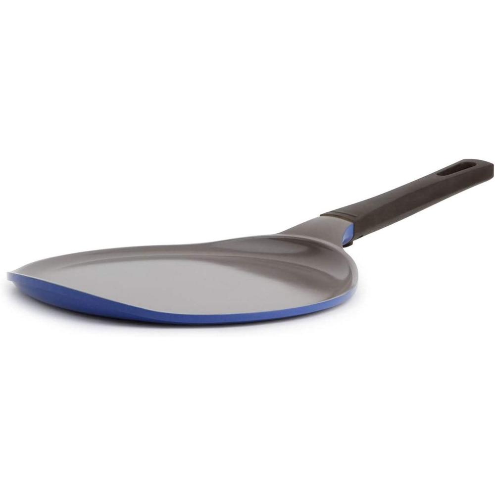 image:imageCrepe pan Neoflam Ceramic Nonstick pan 10 inch Bakelite Handle Tawa pan Griddle Pancake Maker Skillet Omelette Tortilla Roti Naan Dosa Lightweight PFOA free RedBerry Blue