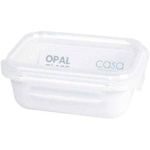 image:imageNeoflam Opal Glass 13oz Rectangular Food Storage  Transparent Lid