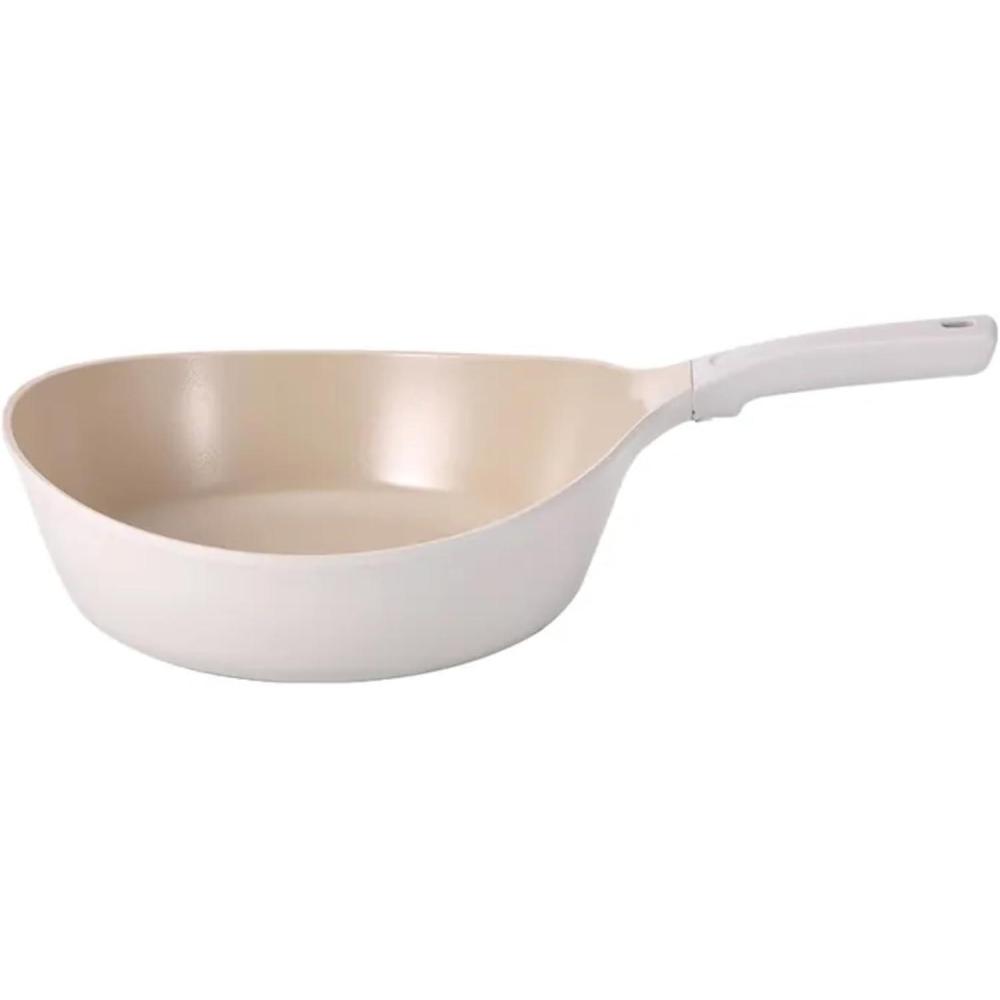 image:imageNeoflam Vulcan Ivory 11 Nonstick Frying Pan with Ergonomic Handle Cast Aluminum Lightweight Ceramic Coated Skillet for Omelets Stir Fry PFAS PFOA Free Induction Ready Made in Korea11 Wok