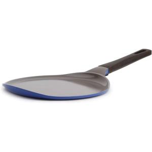Crepe pan, Neoflam, Ceramic, Nonstick pan, 10 inch, Bakelite Handle, Tawa pan, Griddle, Pancake Maker, Skillet, Omelette, Tortilla, Roti, Naan, Dosa, Lightweight, PFOA free, Red(Berry Blue)