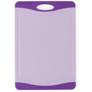 Neoflam 2 Piece Plastic Cutting Board Set, Microban Protection, Stain & Odor Free, Extra Large, BPA Free, Juice Groove, Non Slip, Dishwasher Safe, Easy Grip Handle, White Green(Purple)