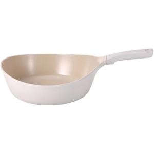 Neoflam Vulcan Ivory 11″ Nonstick Frying Pan with Ergonomic Handle, Cast Aluminum, Lightweight Ceramic Coated Skillet for Omelets, Stir Fry, PFAS PFOA Free, Induction Ready, Made in Korea(11″ Wok)