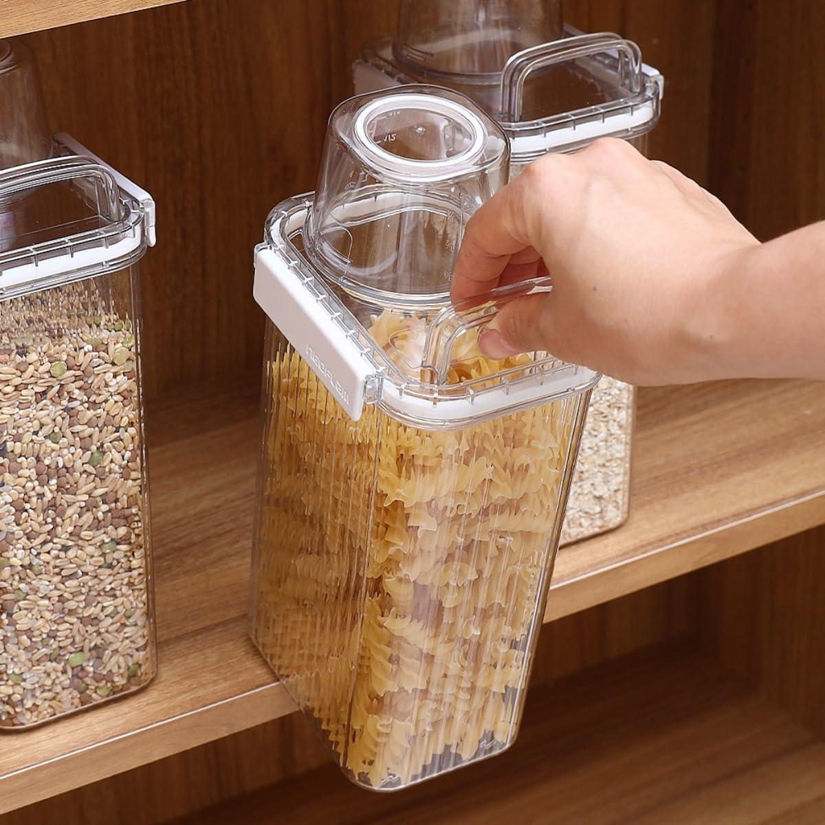 image:image3 Set Airtight Kitchen Essential Dry Food Container with Lid Nestable Pantry Refrigerator Freezer Cabinet Organization for Cereal Rice Grain 15623744 oz61 oz