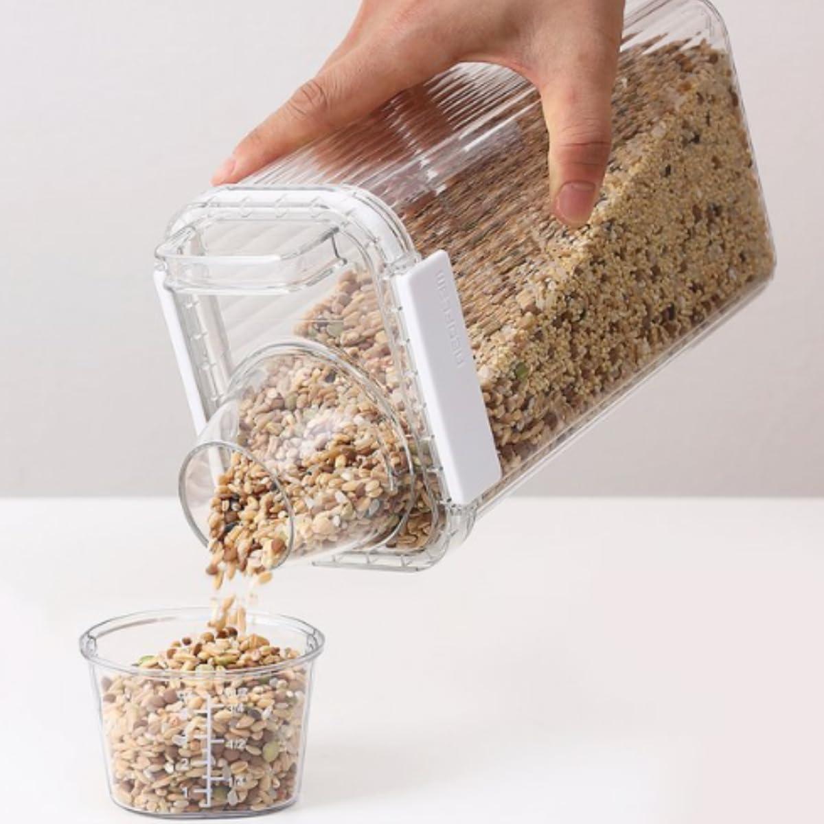 image:image3 Set Airtight Kitchen Essential Dry Food Container with Lid Nestable Pantry Refrigerator Freezer Cabinet Organization for Cereal Rice Grain 15623744 oz61 oz