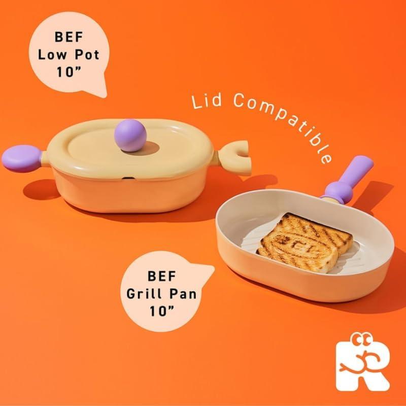 image:imageBetter Finger Kitchen Essential 6Piece Coookware Set with Lid Healthy Cooking Nonstick Ceramic Coating Pot Pan Induction Compatible Kitchenware Made in Korea Total SetTotal Set
