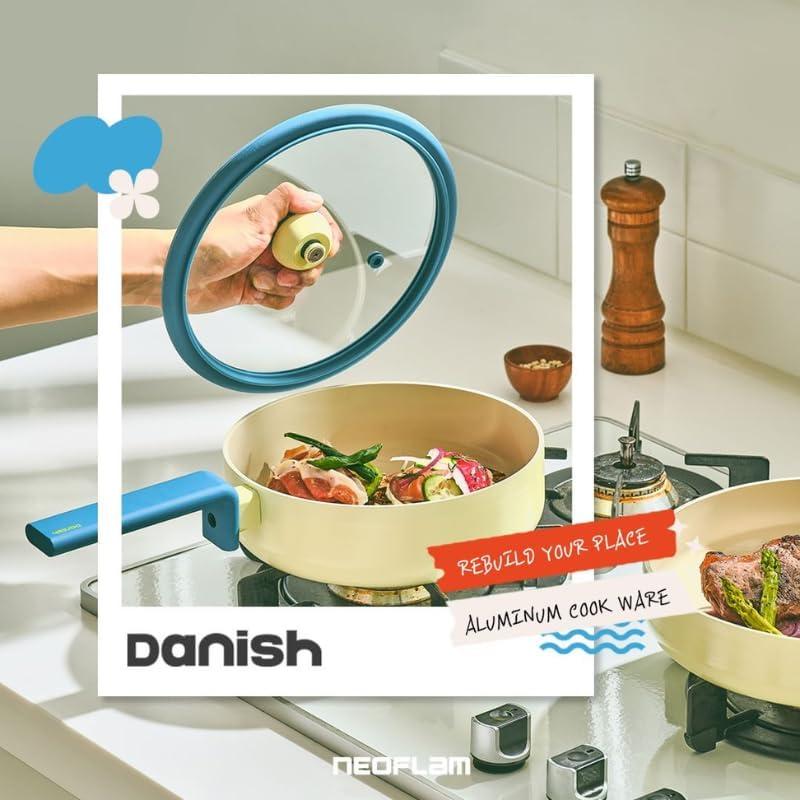image:imageDanish Kitchen Nonstick 6Pieces Forged Cookware Set with Lid Healthy Cooking Ceramic Coating Pot Saucepan Multi Pan Induction Compatible Kitchenware Made in KoreaDanish Set1