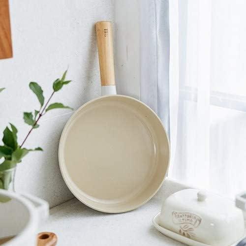 image:imageFIKA 5Piece Nonstick Cookware Pot and Pan Set with Lid Healthy Cooking Ceramic Coated Skillet with Natural Wood Handle Induction Gas Stove Compatible Kitchenware Everyday Cooking Made in Korea