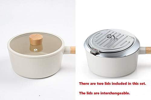 image:imageFIKA Japanese Style Tempura 17QT Deep Fryer Pot with Thermometer Glass and Metal Lid for French Fries Chicken Fish Shrimp Induction Compatible Nonstick Cookware Made in Korea 718cm