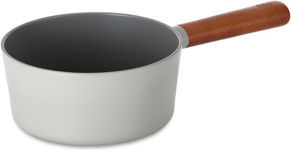 image:imageFIKA Kitchen Nonstick 49QT Deep Stock Pot with Glass Lid Healthy Cooking Ceramic Non Stick Casserole Induction Compatible Cookware Gray Color Made in Korea 22cm Deep PotDNEOG218