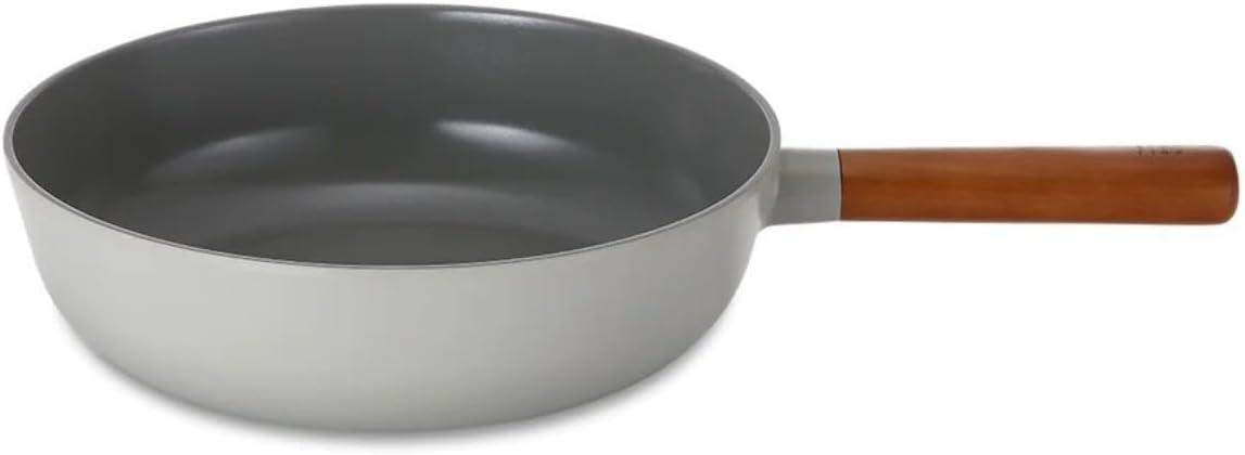 image:imageFIKA Nonstick 10Inch Stir Fry Wok with Wood Handle Healthy Cooking Induction Compatible Cookware for All Stovetops Kitchen Essential Nonstick Ceramic Coating Skillet Made in Korea 26cm Wok Wok