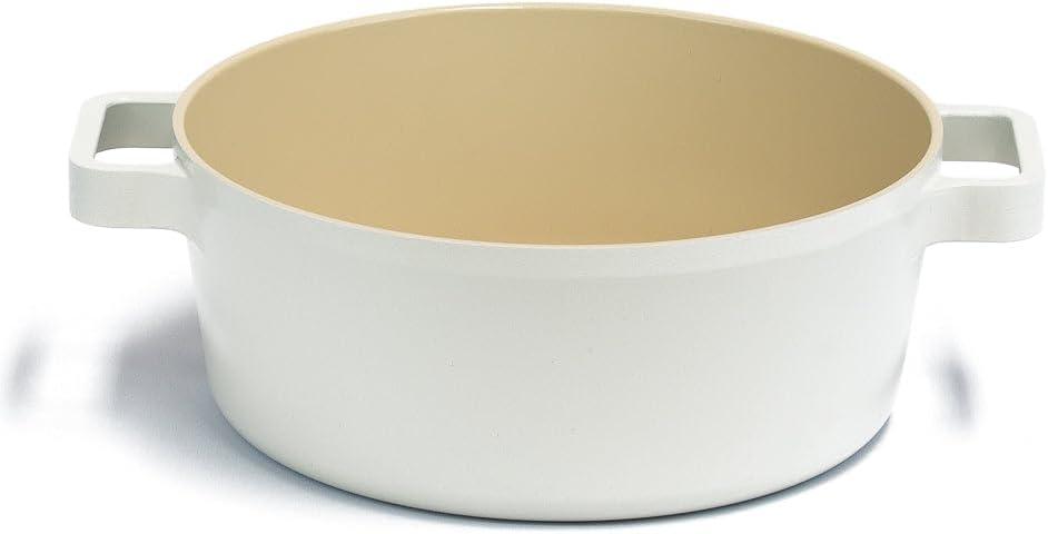 image:imageNEOFLAM FIKA 27QT Nonstick Stock Pot Casserole for Stovetops and Induction Glass Lid with Wood Knob Made in Korea 87 22cmPot 22cm 86inch