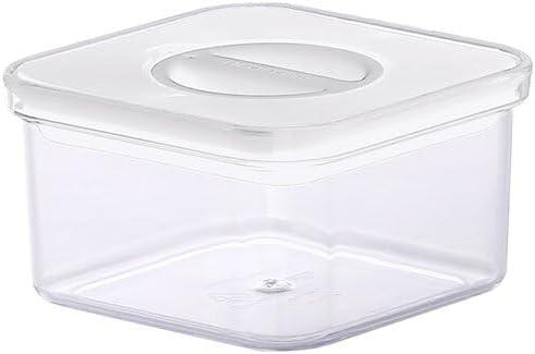image:imageNeoflam Airtight Smart Seal Food Storage Container Set of 3 Crystal Clear Body Modular Stackable Nestable Design 27L Square06L