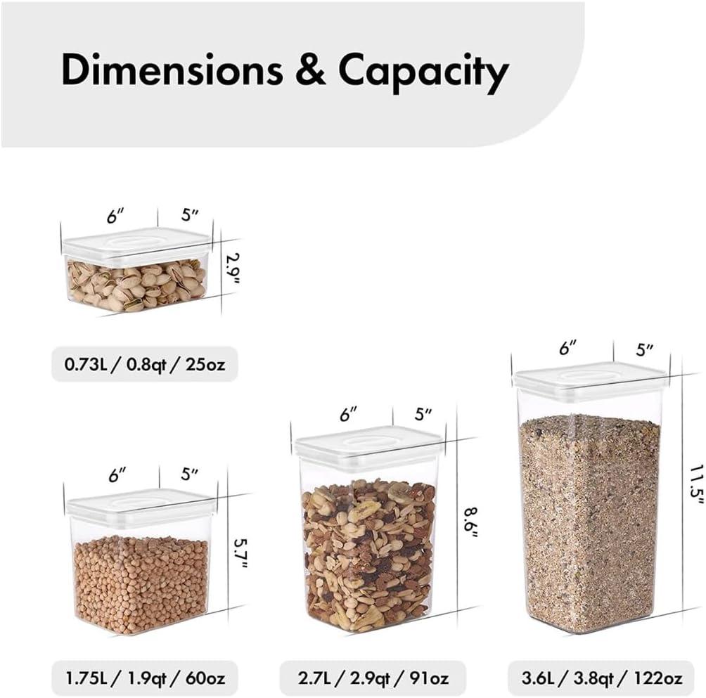 image:imageNeoflam Airtight Smart Seal Food Storage Container Set of 3 Crystal Clear Body matte Black Lid Modular Stackable Nestable Design Easy to Clean BPA Free Rectangle 175L073L