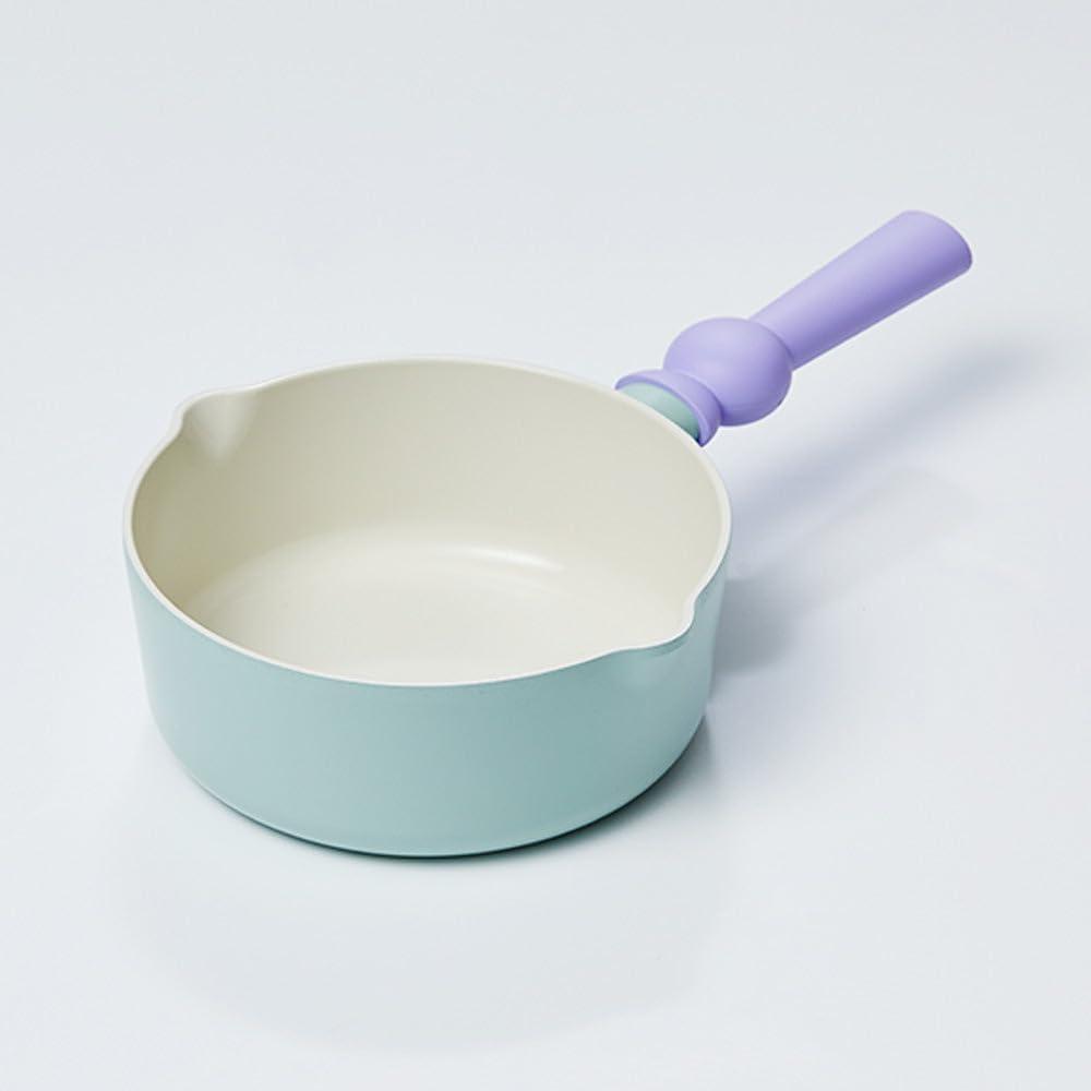 image:imageNeoflam Better Finger Cookware Set All in One 8Piece NonStick Ceramic Coated Pots and PansMint 3Piece