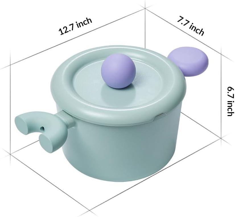 image:imageNeoflam Better Finger Cookware Set All in One 8Piece NonStick Ceramic Coated Pots and PansPoint Mint and Yellow 4Piece