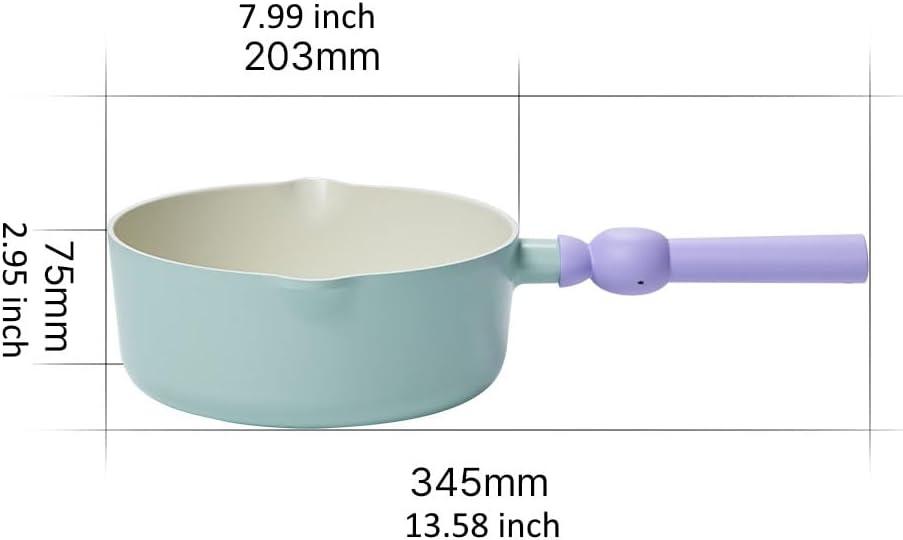 image:imageNeoflam Better Finger Kitchen Non Stick 9 Inch Stir Frying Wok Pan with Handle Healthy Cooking Nonstick Ceramic Coating Skillet Induction Compatible Cookware Made in Korea 22cm Wok Pan18cm Wok Pan