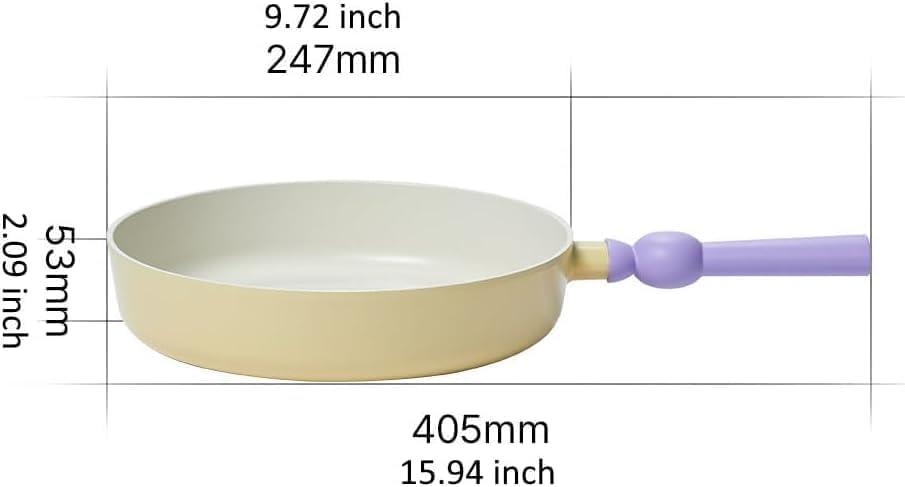 image:imageNeoflam Better Finger Kitchen Non Stick 9 Inch Stir Frying Wok Pan with Handle Healthy Cooking Nonstick Ceramic Coating Skillet Induction Compatible Cookware Made in Korea 22cm Wok Pan24cm Frying Pan