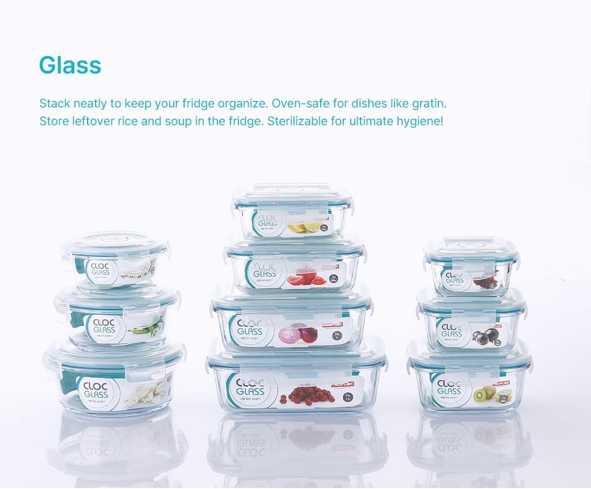 image:imageNeoflam Cloc Glass 51oz Rectangular Food Storage EmeraldRectangular