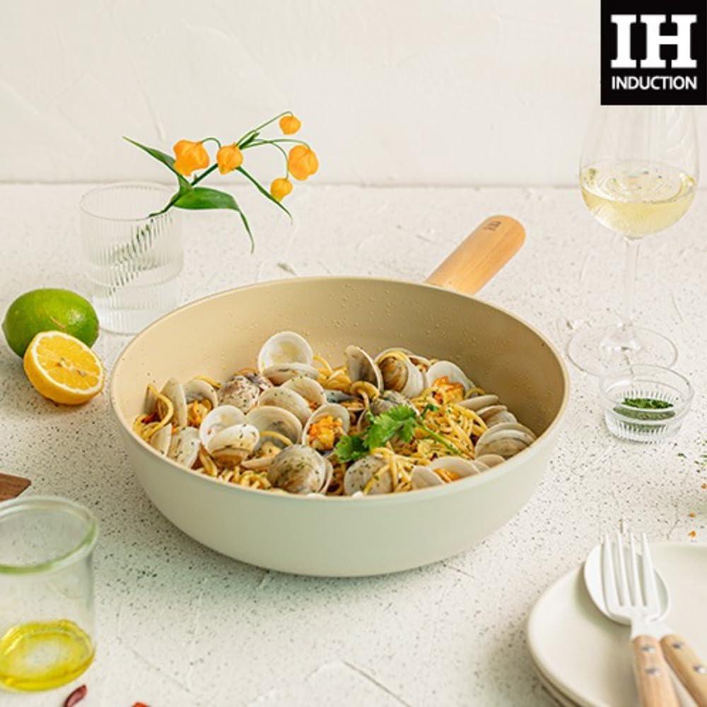 image:imageNeoflam FIKA 10inch 26cm Ivory IH Wok Impact Induction HeatingIvory