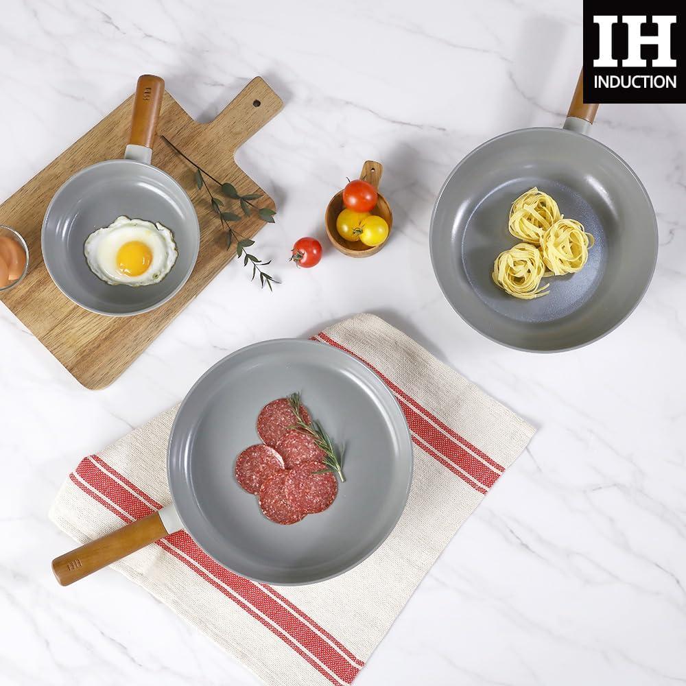 image:imageNeoflam FIKA 10inch 26cm Ivory IH Wok Impact Induction HeatingMid Night
