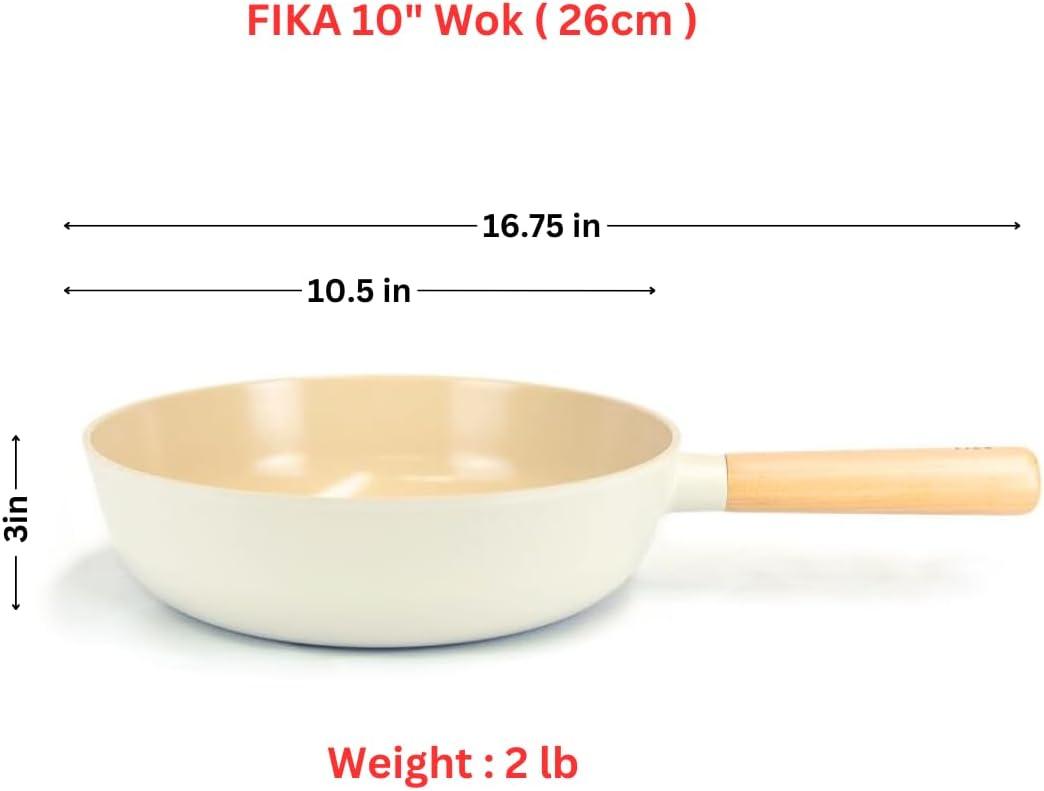 image:imageNeoflam FIKA Cookware Set 9 Frypan 10 Wok NonStick Ceramic Coated Pans