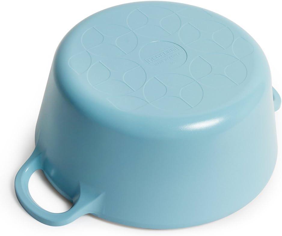 image:imageNeoflam Retro 3QT Stockpot with Lid 87 22cm Nonstick Ceramic Coated Casserole Saute Pot Dutch Oven with Silicone Handle Holder Dishwasher Safe Elegant Kitchen Cookware Made in KoreaMint Blue