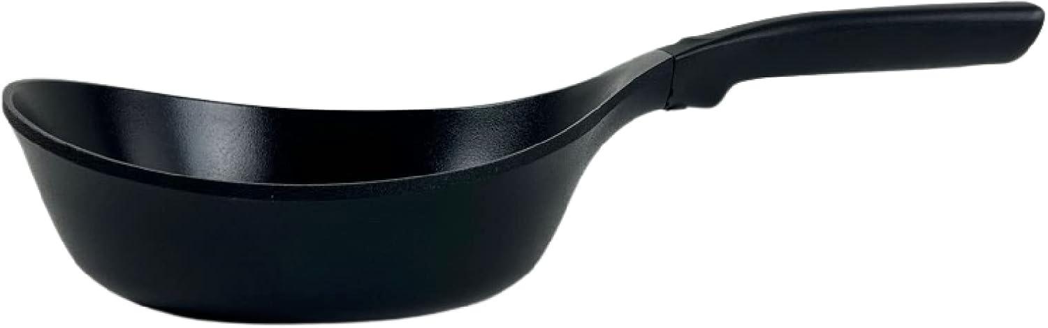 image:imageVulcan Kitchen Nonstick 8Inch All Black Profeesional Frying Wok Pan Induction Compatible Cookware Healthy Cooking Ceramic TCoating Skillet Flat Bottom Mini Stir Fry Pan Made in Korea 20cm8 Pan