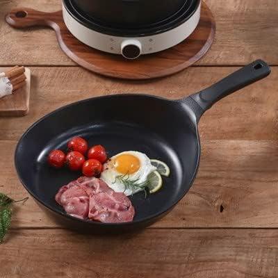 image:imageVulcan Kitchen Nonstick 8Inch All Black Profeesional Frying Wok Pan Induction Compatible Cookware Healthy Cooking Ceramic TCoating Skillet Flat Bottom Mini Stir Fry Pan Made in Korea 20cm8 Pan