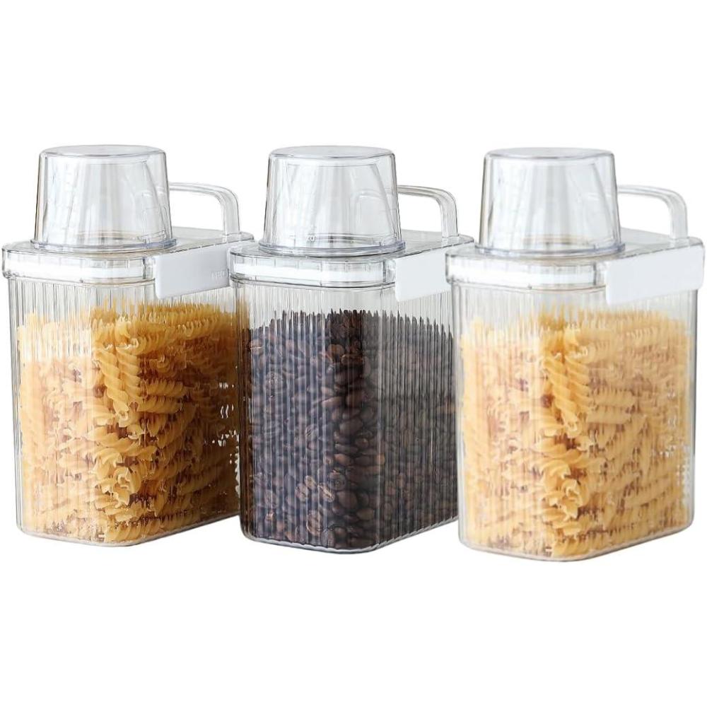 image:image3 Set Airtight Kitchen Essential Dry Food Container with Lid Nestable Pantry Refrigerator Freezer Cabinet Organization for Cereal Rice Grain 15623744 oz44 oz