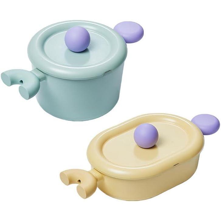 image:imageNeoflam Better Finger Cookware Set All in One 8Piece NonStick Ceramic Coated Pots and PansCasserole Mint and Yellow 4Piece