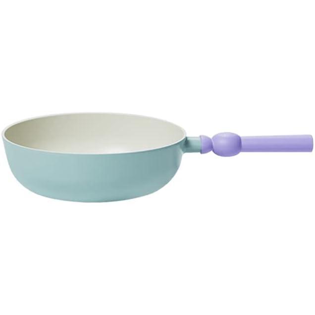 image:imageNeoflam Better Finger Kitchen Non Stick 9 Inch Stir Frying Wok Pan with Handle Healthy Cooking Nonstick Ceramic Coating Skillet Induction Compatible Cookware Made in Korea 22cm Wok Pan22cm Wok Pan