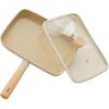 image:imageFIKA Kitchen Nonstick Brunch Pan with Glass Lid Japanese Tamagoyaki Large Omelet Skillet Healthy Cooking Stir Fry Pan with Wood Handle Induction Compatible Cookware Made in Korea 114 X 8