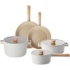 image:imageNEOFLAM FIKA 8Piece Home Kitchen Essential Cookware Pot and Pan Set with Lid Nonstick Ceramic Coating Induction Made in Korea5 SET