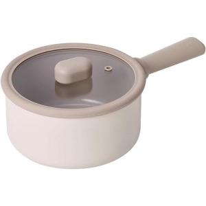 Chou Chou Kitchen Nonstick 2.1QT Saucepan with Glass Lid, Healthy Cooking Non Stick Ceramic Coating Sauce Pot, Induction Compatible Cookware, Boiling, Warming, Stewing, Made in Korea (7″ / 18cm)
