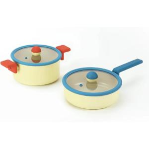 Danish Kitchen Nonstick 6-Pieces Forged Cookware Set with Lid, Healthy Cooking Ceramic Coating Pot, Saucepan, Multi Pan, Induction Compatible Kitchenware, Made in Korea(Danish Set_1)