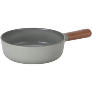 FIKA Nonstick 10-Inch Stir Fry Wok with Wood Handle, Healthy Cooking Induction Compatible Cookware for All Stovetops, Kitchen Essential Nonstick Ceramic Coating Skillet, Made in Korea ( 26cm Wok )(Petit Wok)