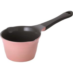 Neoflam 1qt Saucepan Butter Warmer Milk Boiling|Melting Pot, Ecolon Healthy Ceramic Nonstick Coating PFOA-free, 2 Pour Spouts, Dishwasher Safe, Pink
