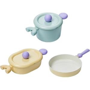Neoflam Better Finger Cookware Set – All in One, 8-Piece Non-Stick Ceramic Coated Pots and Pans(Daily Mint and Yellow 5-Piece)