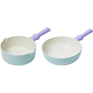 Neoflam Better Finger Cookware Set – All in One, 8-Piece Non-Stick Ceramic Coated Pots and Pans(Wok Mint 2-Piece)