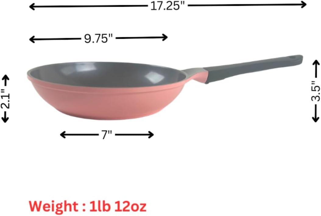 image:imageEela 95Inch Kitchen Essetial Stir Frying Pan with Bakelite Handle Healthy Cooking Nonstick Ceramic Coating Egg Omelet Skillet Tamagoyaki Lightweight Dishwasher Safe Made in Korea 24cm95