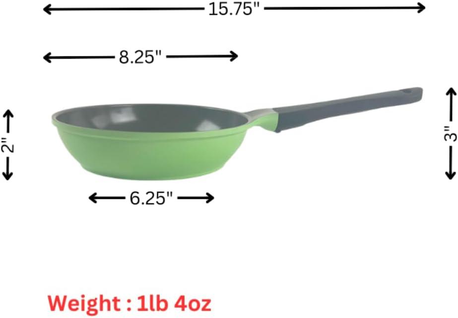 image:imageEela 95Inch Kitchen Essetial Stir Frying Pan with Bakelite Handle Healthy Cooking Nonstick Ceramic Coating Egg Omelet Skillet Tamagoyaki Lightweight Dishwasher Safe Made in Korea 24cm8