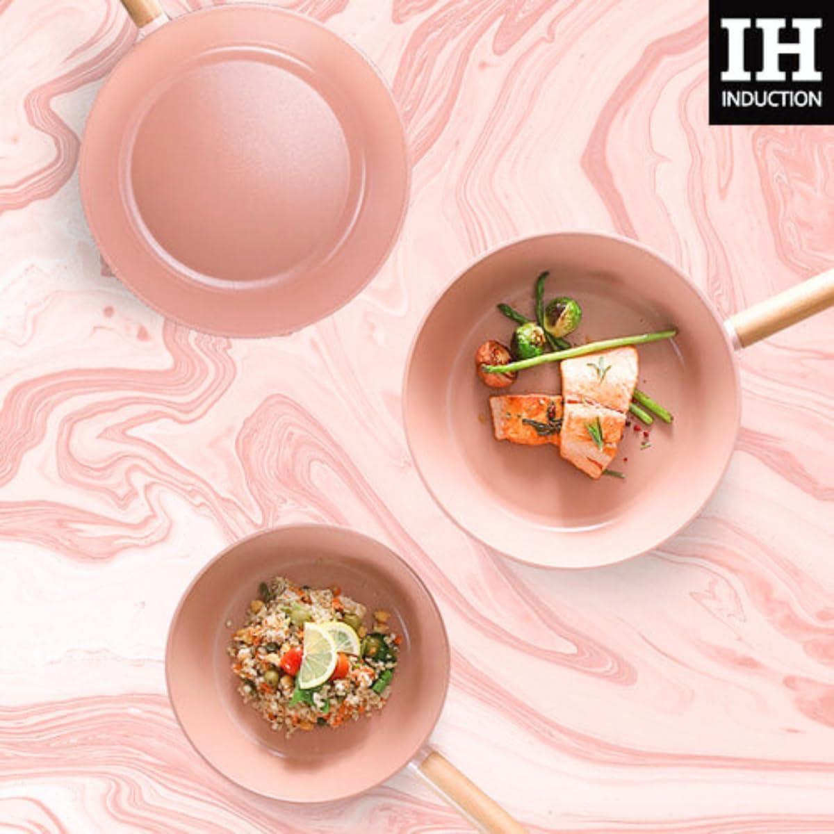 image:imageNeoflam 11 Non Stick Frying Pan with Wood Handle Ceramic Coated Saute Skillet for Healthy Cooking PFOA Free Lightweight Even Heat Distribution Induction amp All Stovetops Made in Korea11 Pan