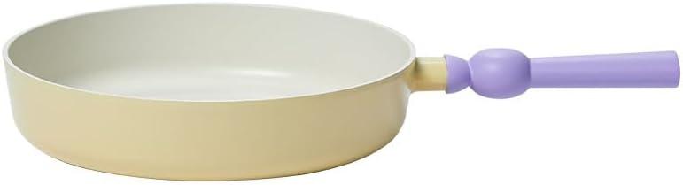 image:imageNeoflam Better Finger Macaroon Color Yellow Cast Aluminum Frypan 10 inch Induction IH