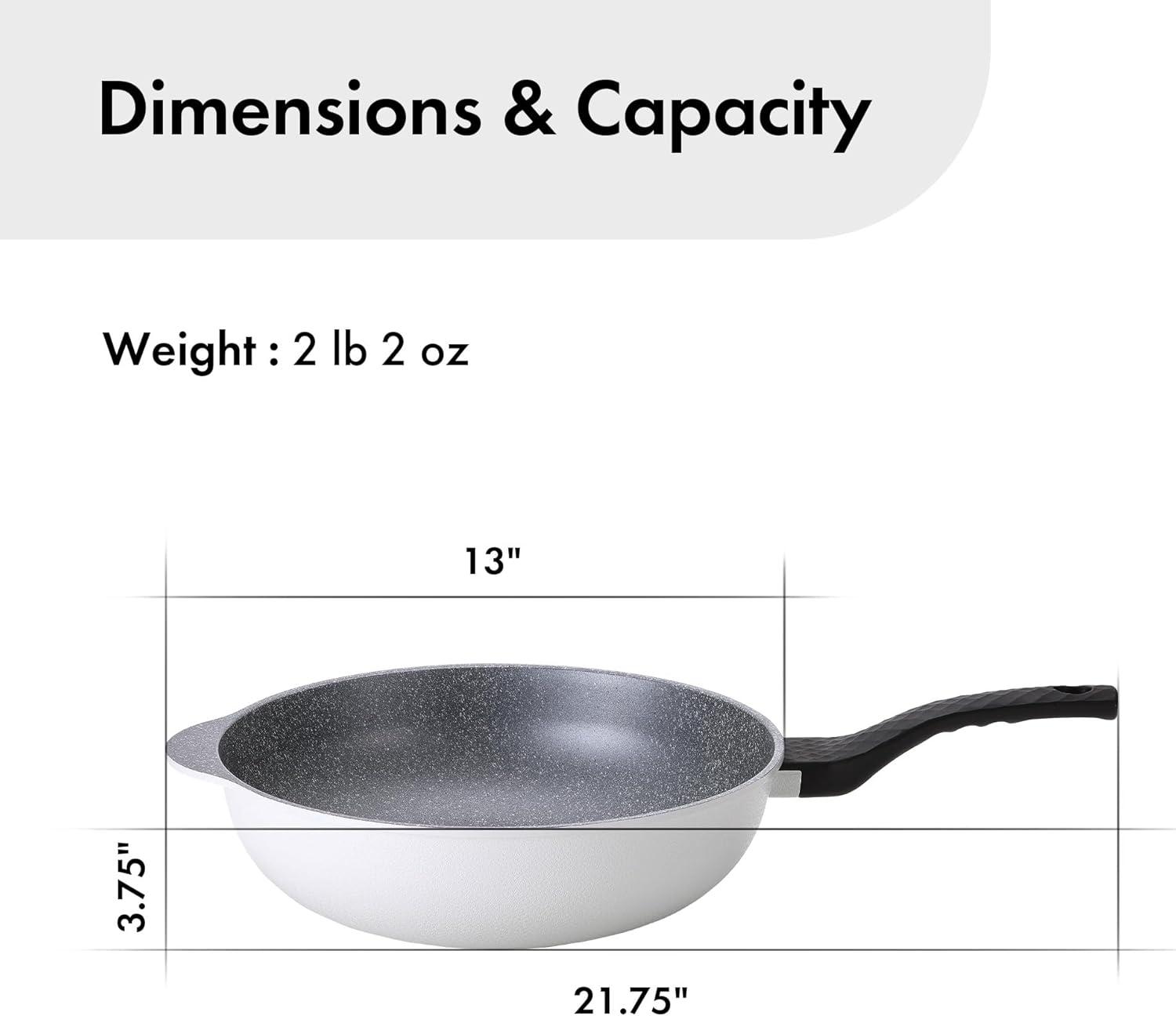 image:imageNeoflam Cast Aluminum Nonstick Wok Lightweight amp Durable Stir Fry Pan Healthy Non Stick Coating Easy to Clean Dishwasher Safe PFOA PFAS Free StayCool Handle Made in Korea 12 30cm125
